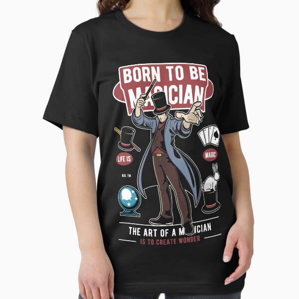 Vista previa del artículo con la obra «Born To Be Magician - La vida es magia», diseñado y vendido por Cheap Women's Shirts.