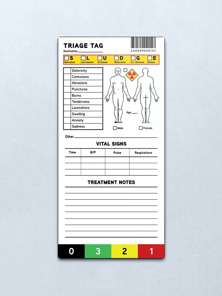 Free Printable Triage Tags - FREE PRINTABLE TEMPLATES