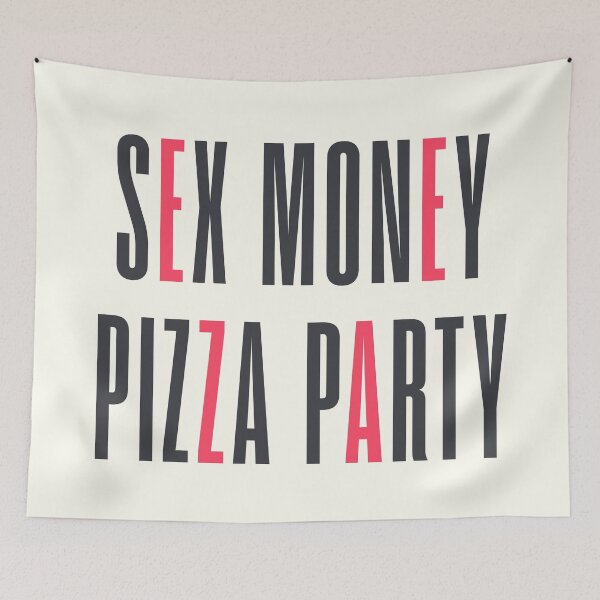Item preview, Sex, money, pizza, party, enjoy life quote, motivational, inspirational designed and sold by Spallutos.