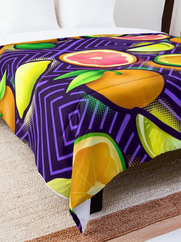 Alternate view of Lemonade geo violet Comforter
