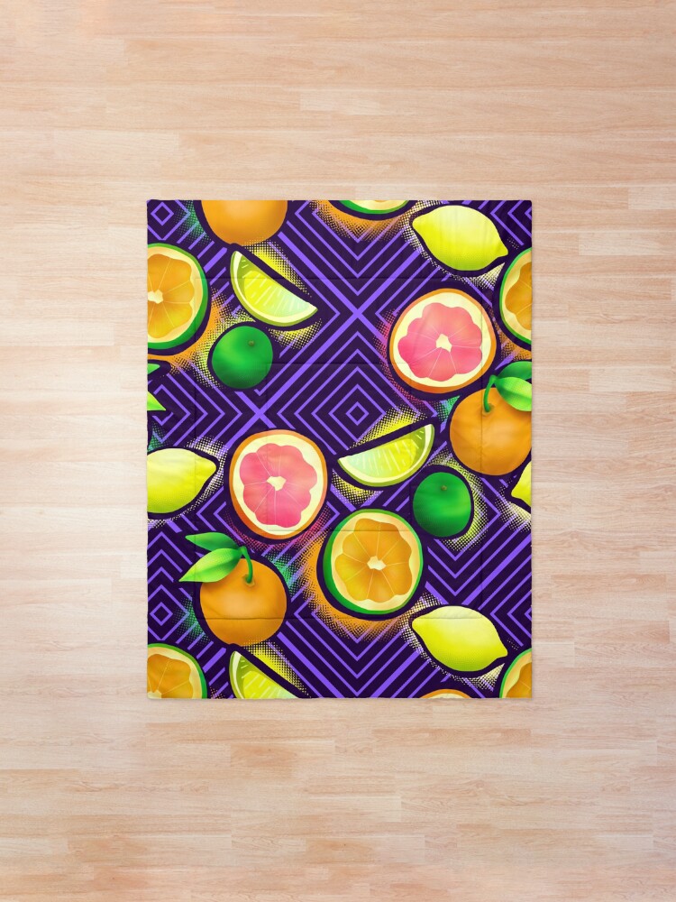 Alternate view of Lemonade geo violet Comforter