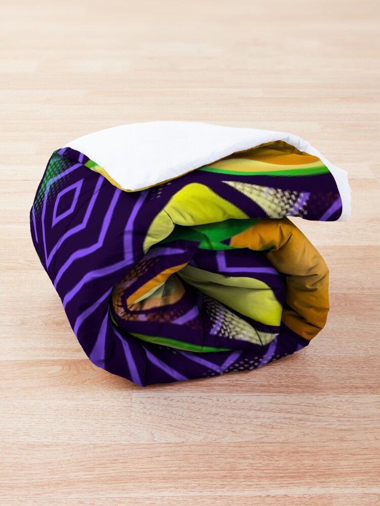 Alternate view of Lemonade geo violet Comforter