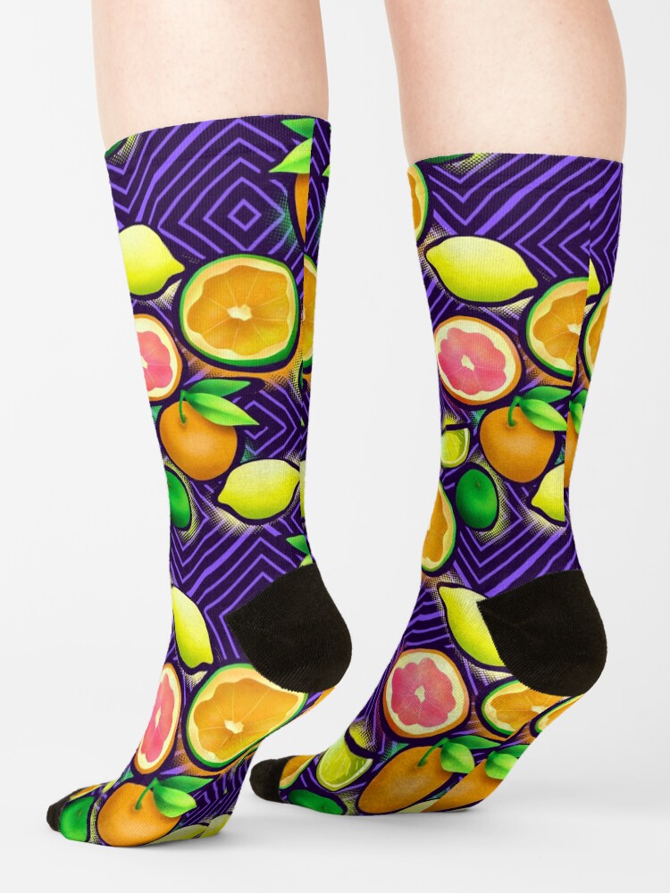 Alternate view of Lemonade geo violet Socks