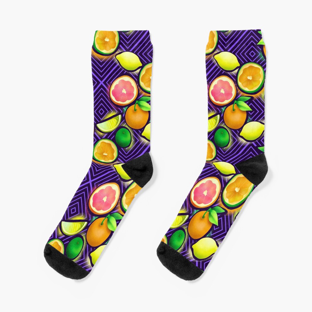 Lemonade geo violet Socks