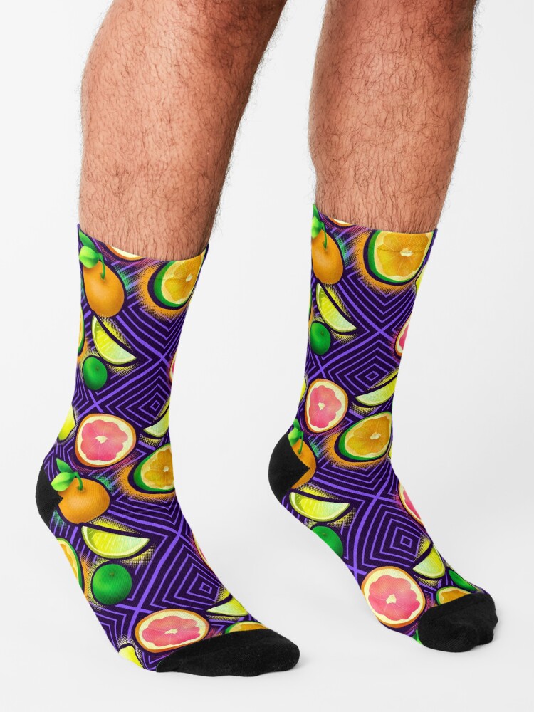 Alternate view of Lemonade geo violet Socks