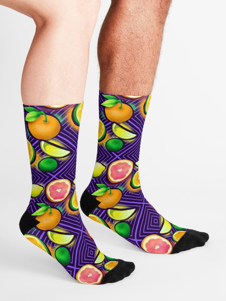 Alternate view of Lemonade geo violet Socks