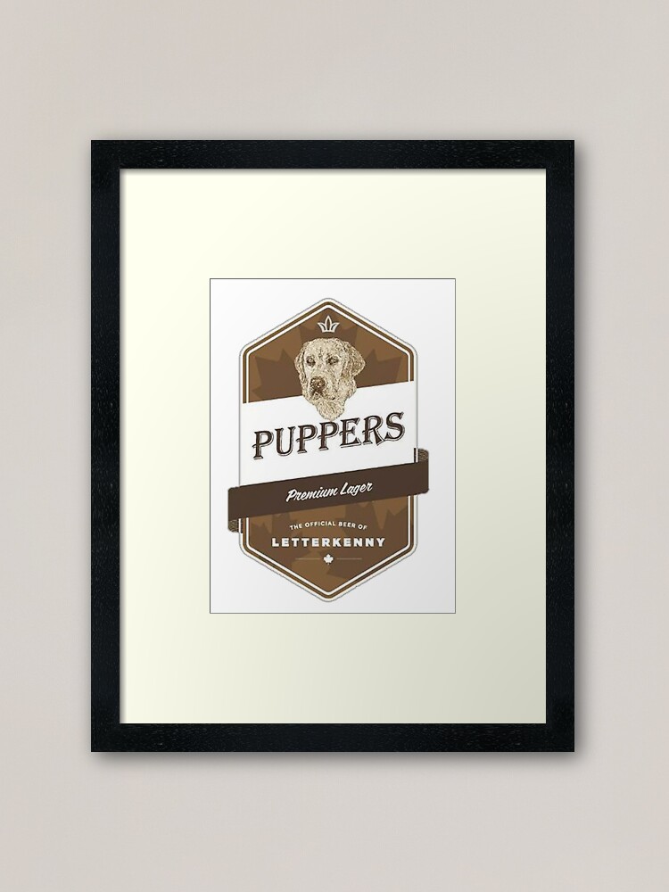 "puppers beer" Framed Art Print for Sale by servanput Redbubble