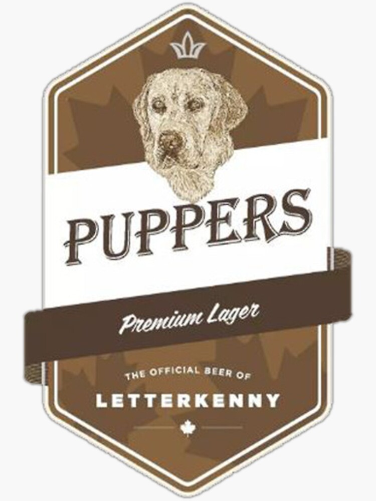 "puppers beer" Sticker by servanput Redbubble