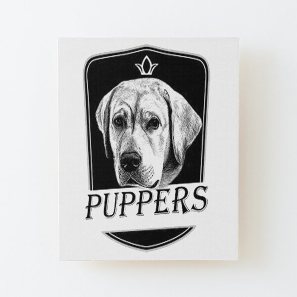 "puppers beer" Mounted Print for Sale by servanput Redbubble