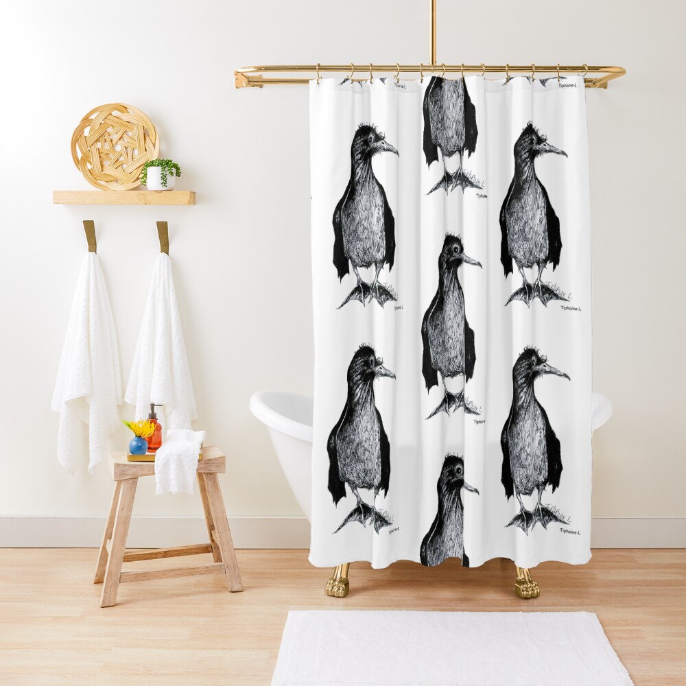 penguin shower curtain