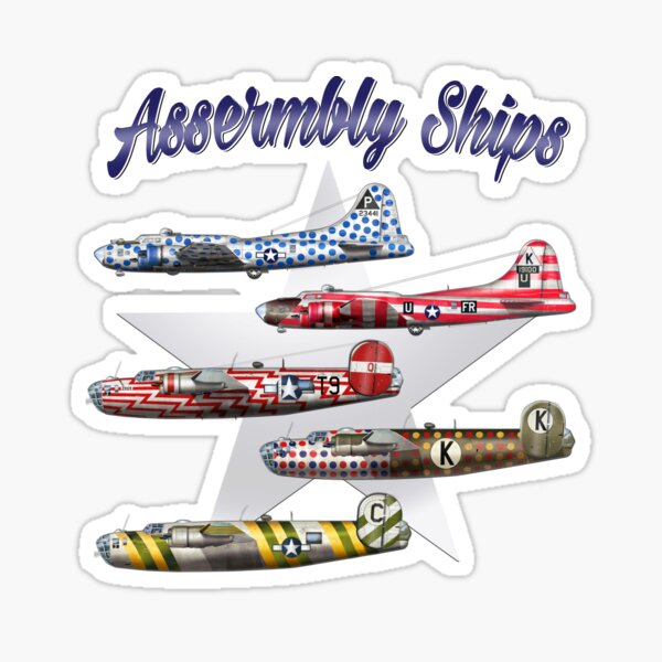 US 8th Army Airforce Formation Ships Sticker