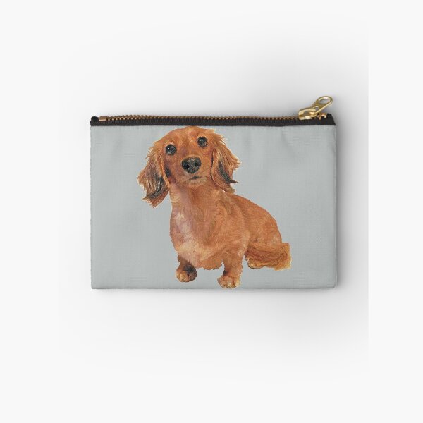 Item preview, Cute Long Haired Dachshund Painting designed and sold by SmartPooch.