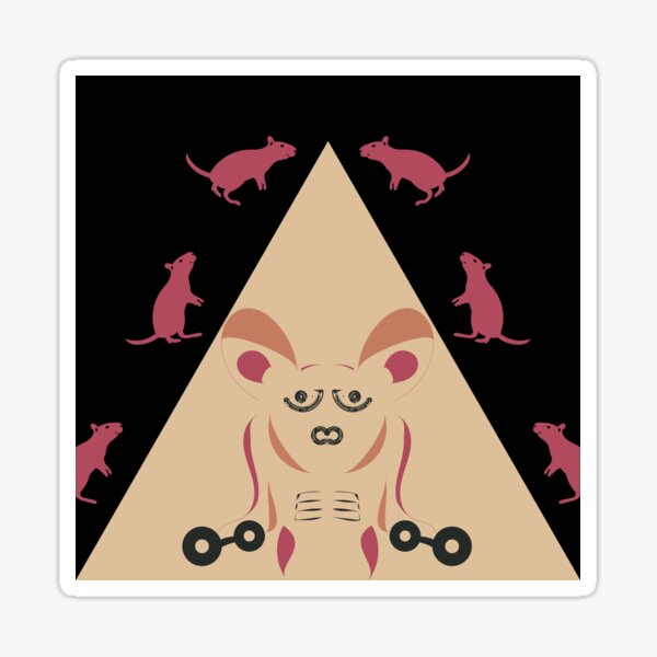 "Mouse triangle Be different" Sticker by ShapesFarm Redbubble