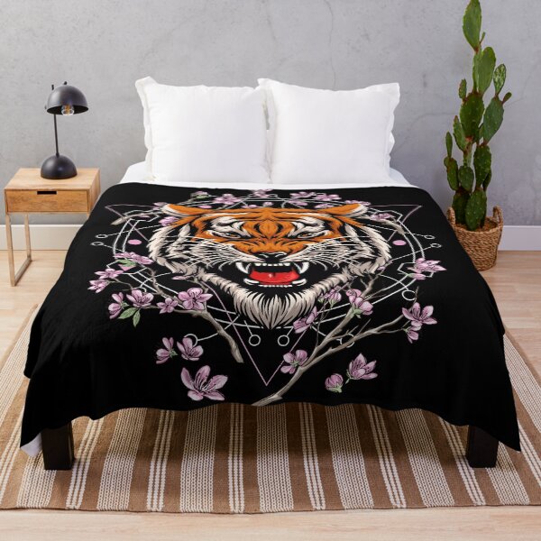 Item preview, Tiger with cherry tree blossoms. designed and sold by emphatic.