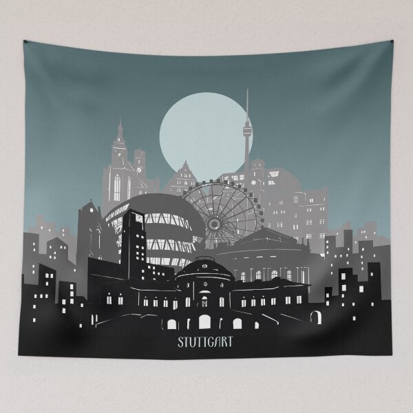 Item preview, stuttgart skyline designed and sold by BekimART2.
