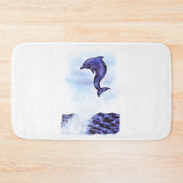 Item preview, watercolour, watercolor illustration dolphin leaping out of sea designed and sold by Jonah Augustin Gray.