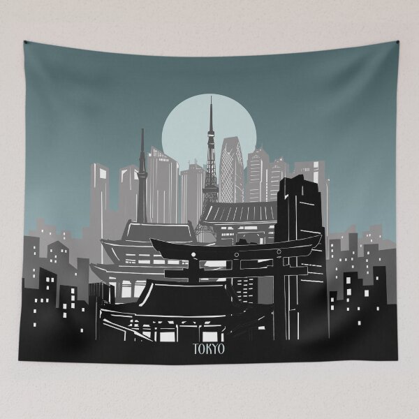 Item preview, tokyo skyline designed and sold by BekimART2.