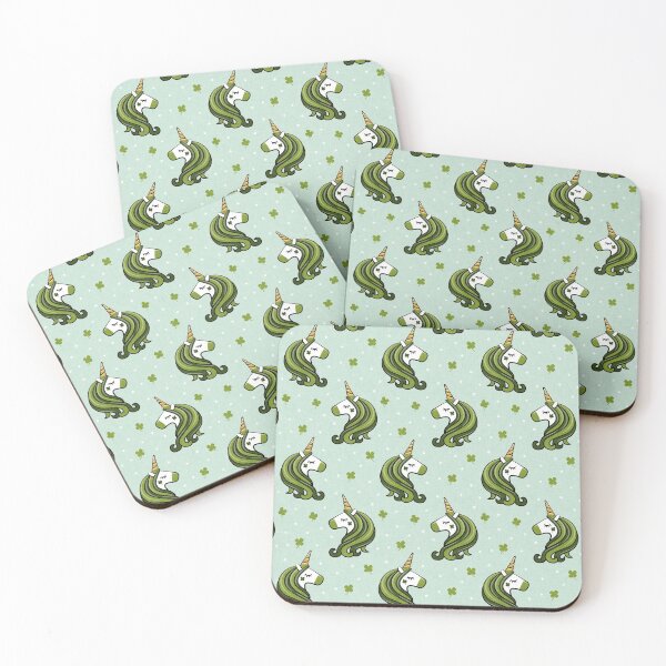 Item preview, Irish Unicorns - St Patrick's Day Four Leaf Clover Unicorn designed and sold by littlearrow.