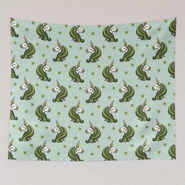 Item preview, Irish Unicorns - St Patrick's Day Four Leaf Clover Unicorn designed and sold by littlearrow.