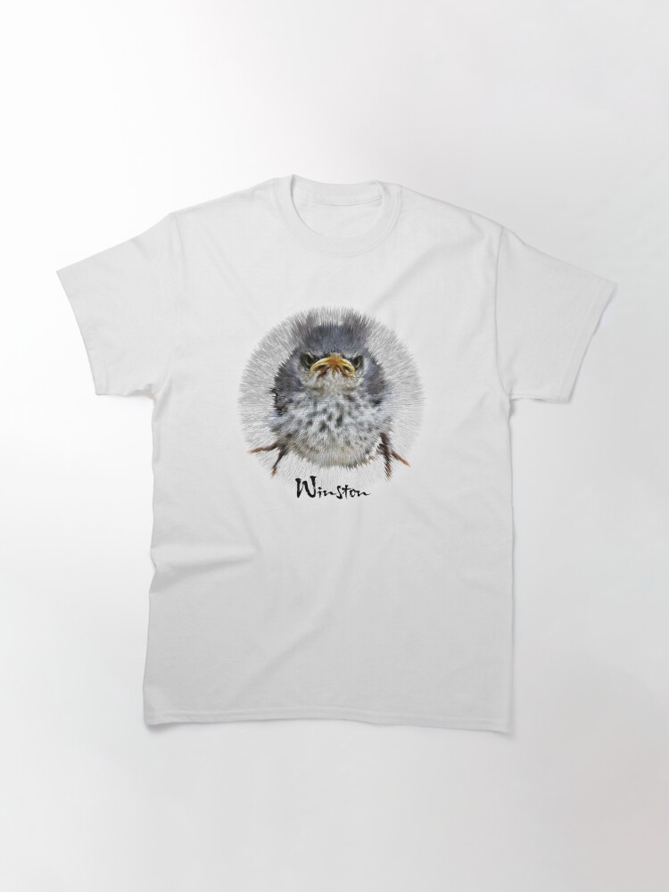 Thumbnail 2 of 7, Classic T-Shirt, Bristling Winston - the Original Angry Bird designed and sold by Warren Paul Harris.