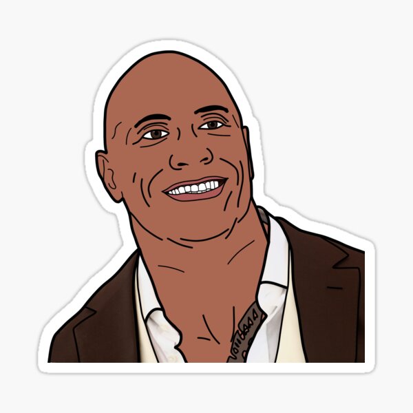 dwayne the egg johnson  Sticker for Sale by bellagiibson