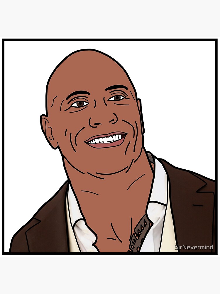 My New Digital Drawing Of Dwayne Johnson (The Rock)