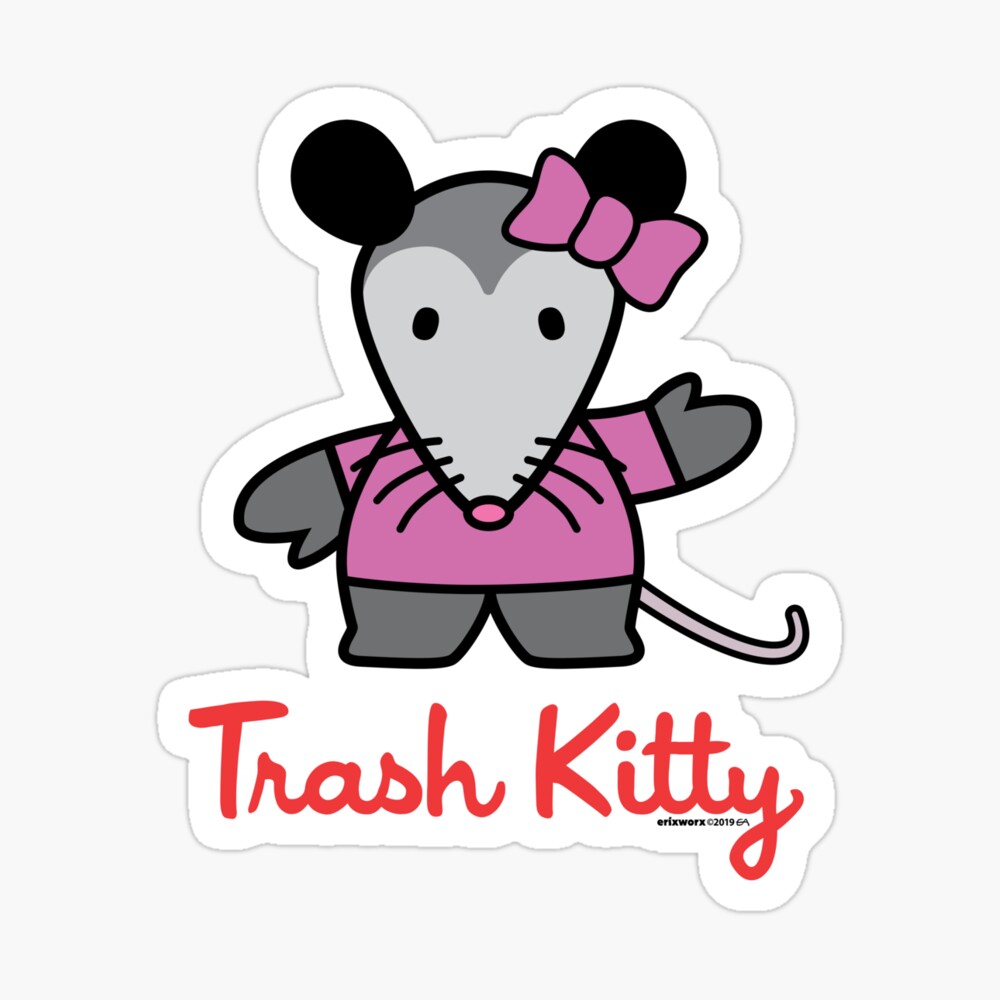 Carte De Vœux Personnage Opossum Trash Kitty Par Erixworx Redbubble