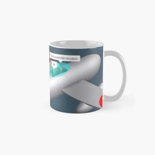 Suicide Mission Roblox Meme Mug By Nukerainn Redbubble - suicide mission roblox meme acrylic block by nukerainn redbubble