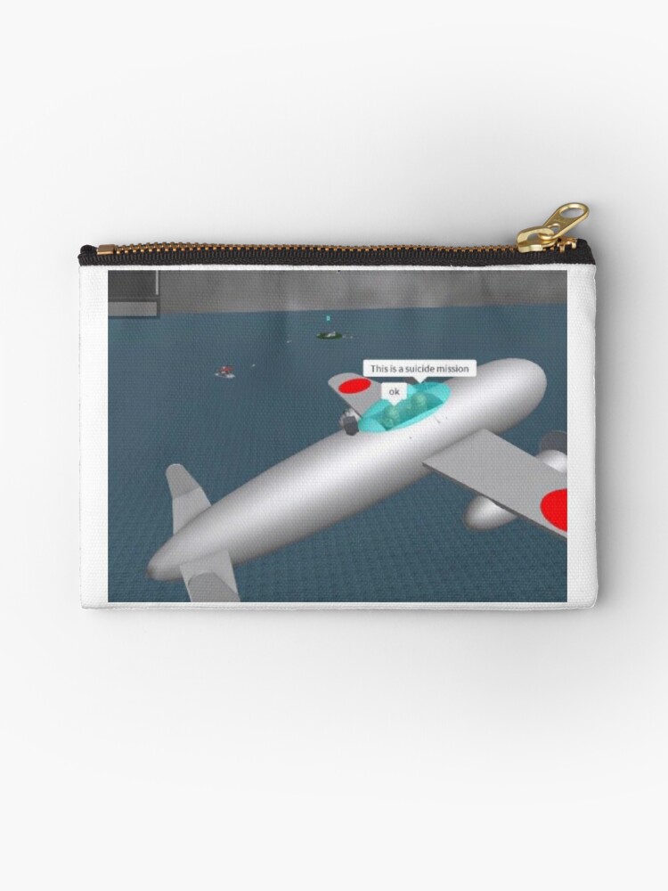 Suicide Mission Roblox Meme Zipper Pouch By Nukerainn Redbubble - cute beluga roblox