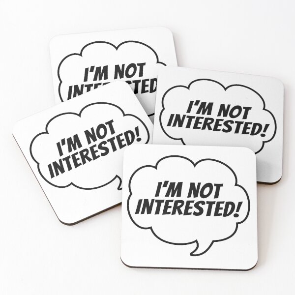 Item preview, I'm Not Interested (Speech Bubble Black & White) designed and sold by SassyClassyMe.