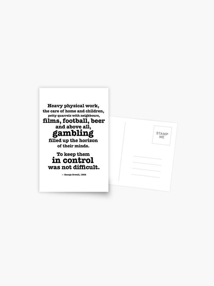 1984 Gambling Quote 1984 Gambling Quote