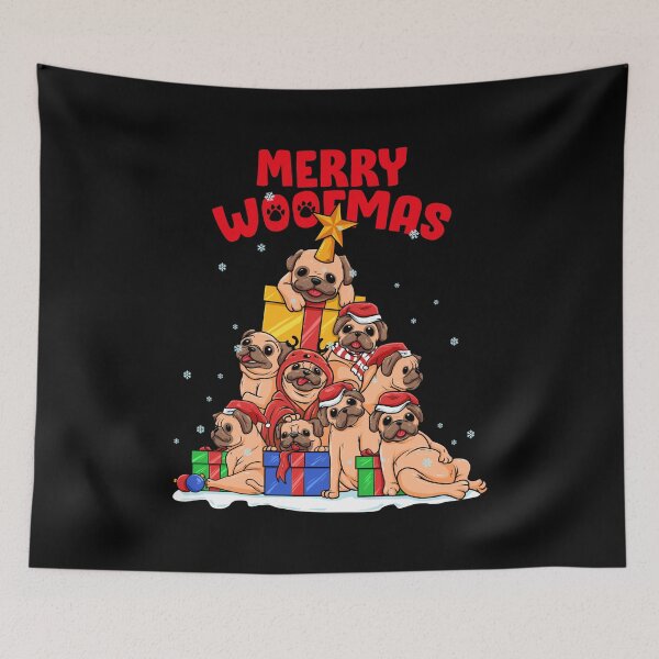 Item preview, Merry Woofmas - Merry Christmas For Pug Owner designed and sold by anziehend.