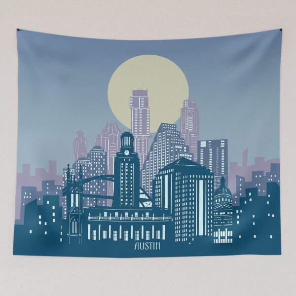 Item preview, austin skyline designed and sold by BekimART2.