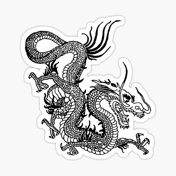 Item preview, Black Chinese Dragon / Dark Gray designed and sold by EddieBalevo.