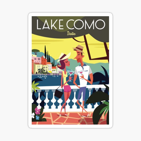 Vista previa del artículo con la obra «Cartel del lago de Como», diseñado y vendido por Gary Godel.