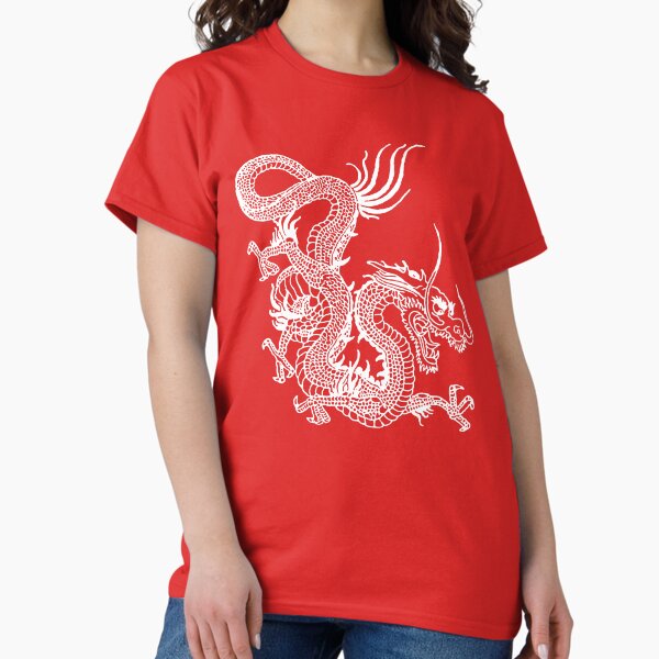 Item preview, White Chinese Dragon ~ Red Background designed and sold by EddieBalevo.