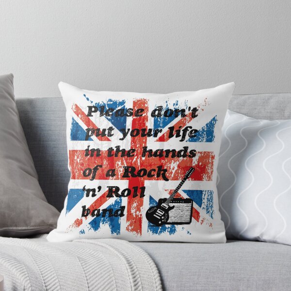 Item preview, Please don't put your life in the hands of a Rock ‘n’ Roll band | Oasis | Lyrics | Union Jack designed and sold by SJ Designs.
