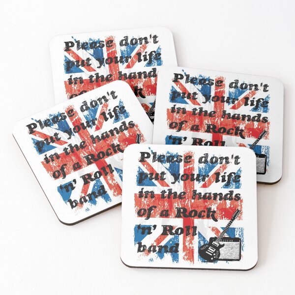 Item preview, Please don't put your life in the hands of a Rock ‘n’ Roll band | Oasis | Lyrics | Union Jack designed and sold by SJ Designs.