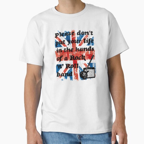 Item preview, Please don't put your life in the hands of a Rock ‘n’ Roll band | Oasis | Lyrics | Union Jack designed and sold by SJ Designs.