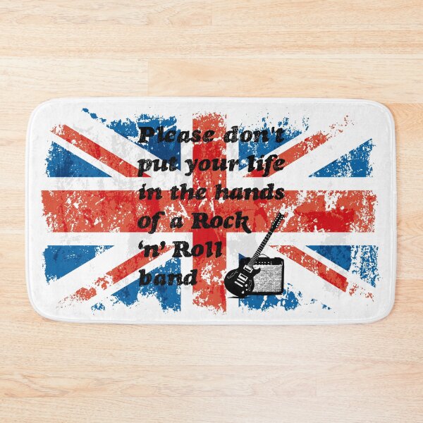 Item preview, Please don't put your life in the hands of a Rock ‘n’ Roll band | Oasis | Lyrics | Union Jack designed and sold by SJ Designs.