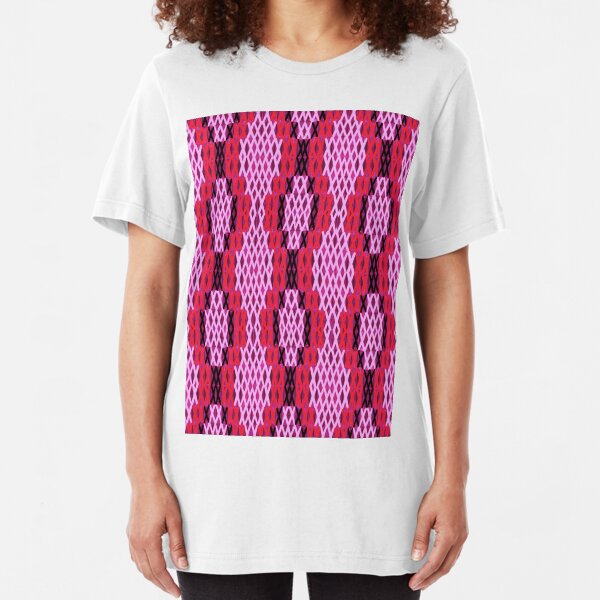 Red tukutuku Slim Fit T-Shirt
