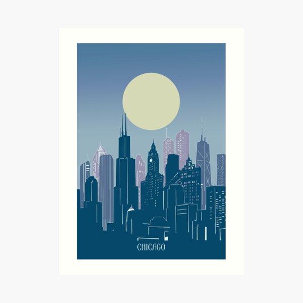 chicago skyline Art Print