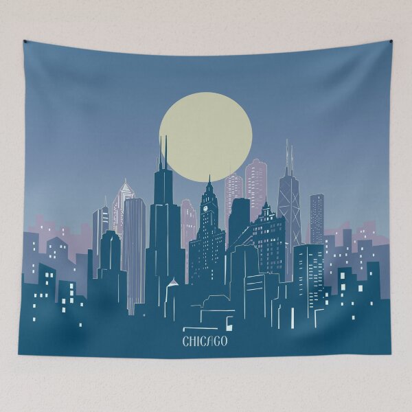 Item preview, chicago skyline designed and sold by BekimART2.
