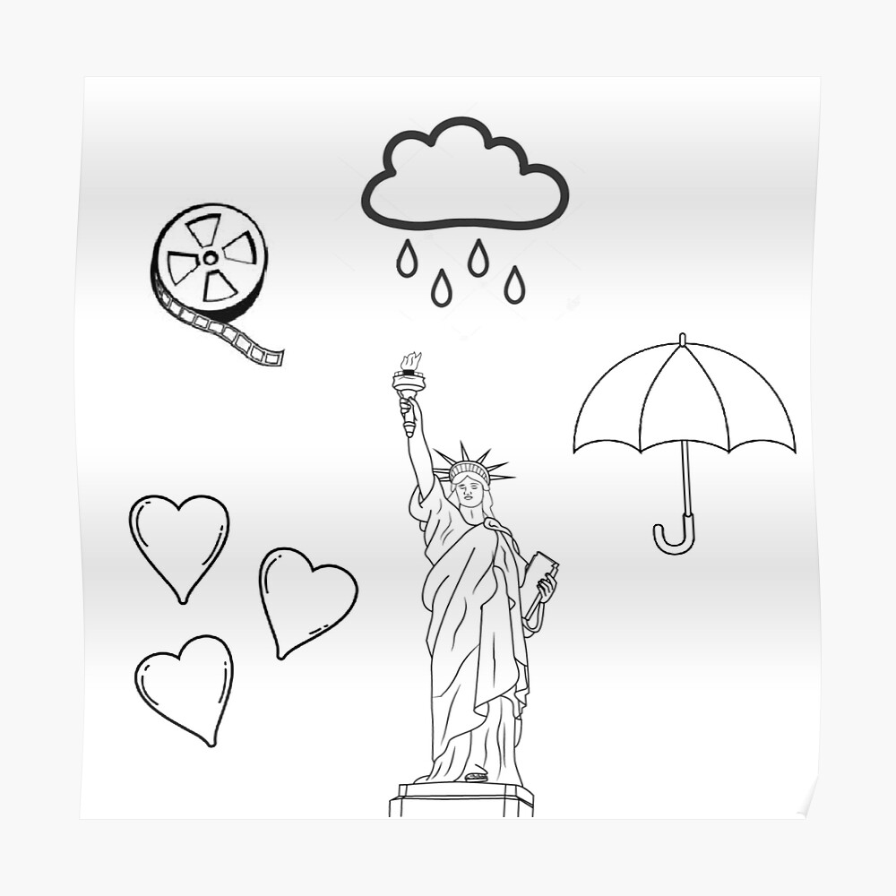 A Rainy Day In New York Art Print By Stellam97 Redbubble