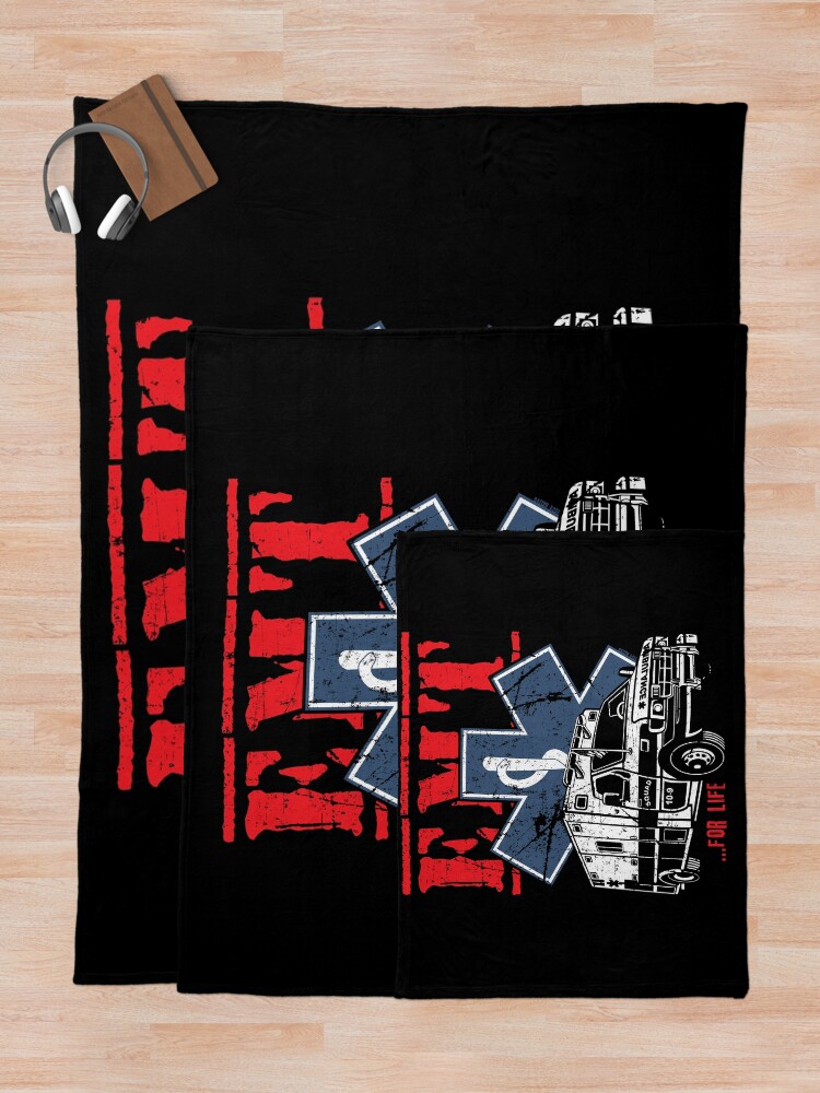 "EMT EMS Ambulance" Throw Blanket by EddieBalevo Redbubble