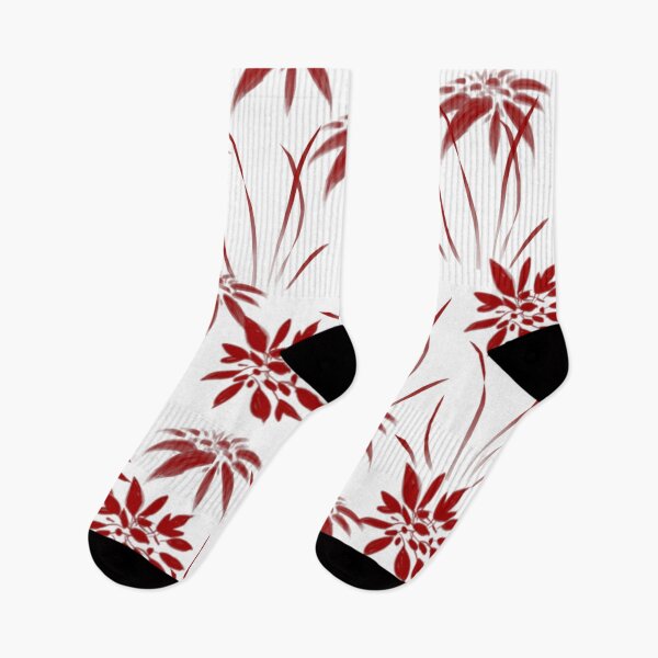 Item preview, Beautiful Red Flower Pattern designed and sold by Poetic Patterns Studio.