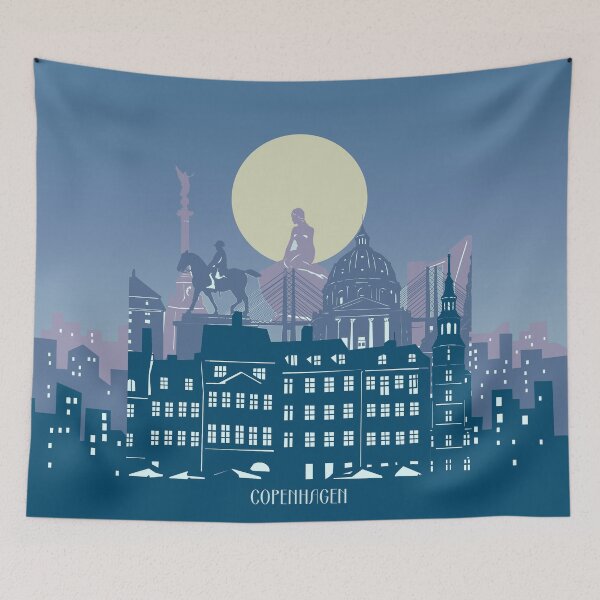 Aperçu de l'œuvre Skyline de Copenhague créée et vendue par BekimART2.