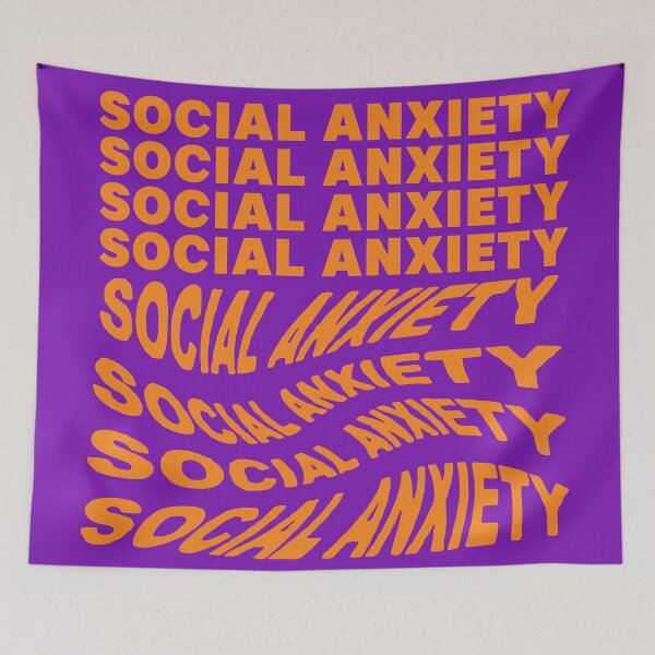 Item preview, Social Anxiety depression health mental self care humor designed and sold by Domenico Scalise.