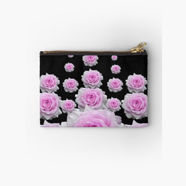 Item preview,   STACKED PINK ROSES GARDEN ON BLACK ART designed and sold by sharlesart.