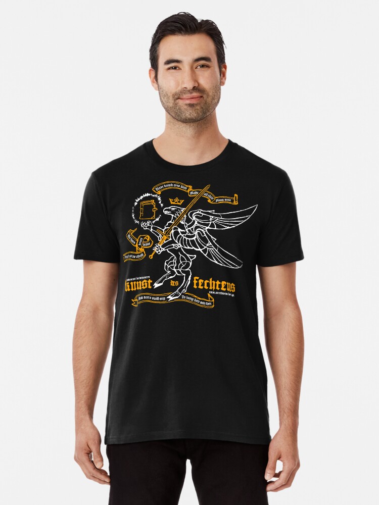 Thumbnail 1 of 6, Premium T-Shirt, Kunst des Fechtens - Tetramorph designed and sold by ArteDoCombate.